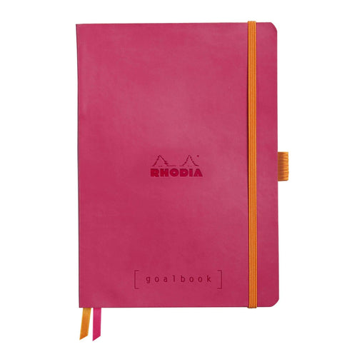 Agenda necartonat A5 raspberry punctat alb fides cu coperta moale Agenda Rhodia 