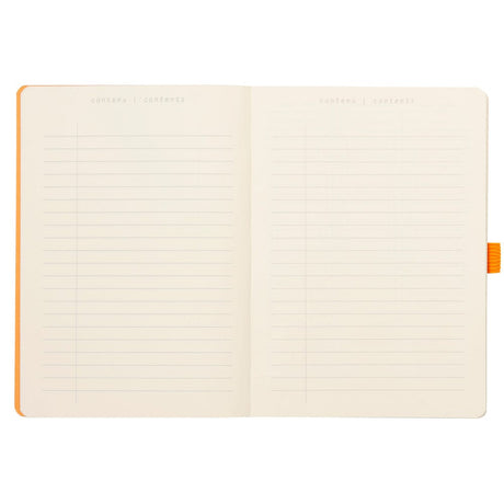 Agenda A5 nedatata, 120 file, punctat, softcover, hartie ivory 90 g / mp, Rhodiorama, rosewood Agenda Rhodia Rhodia 