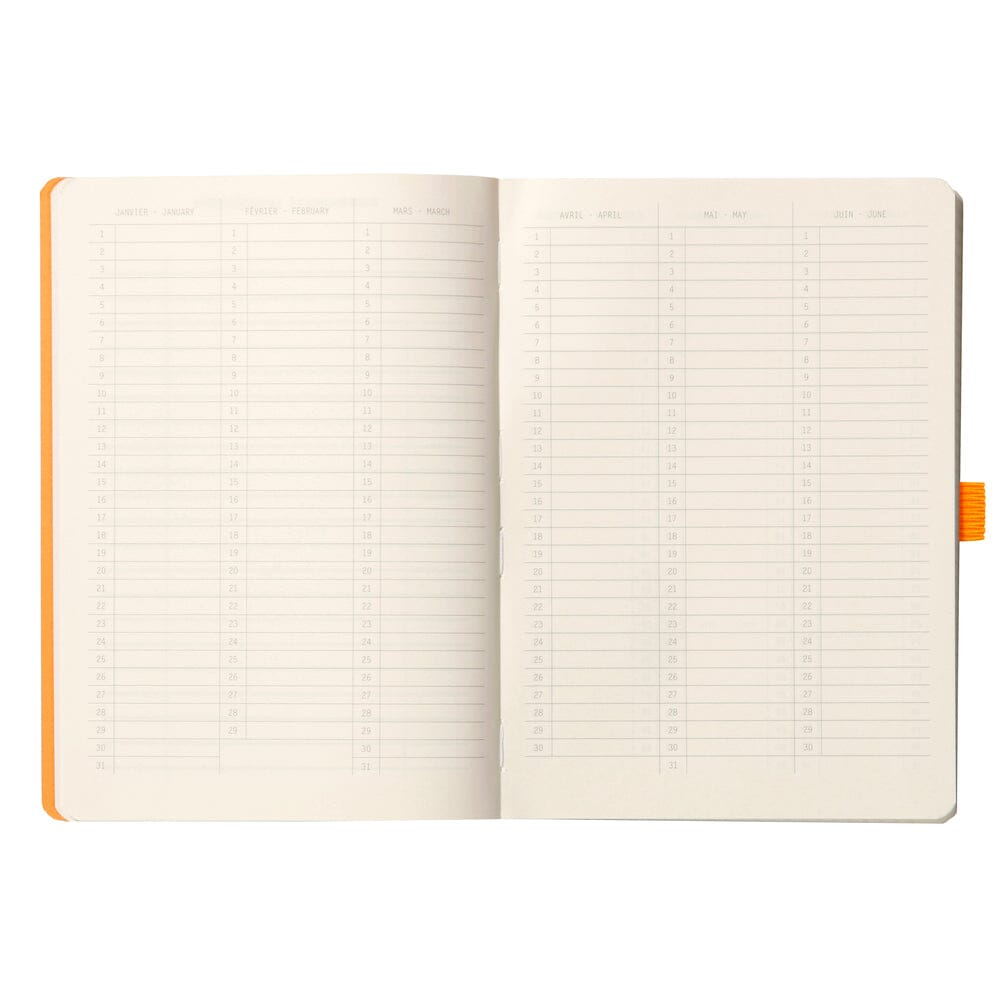Caiet A5, 120 file, punctat, softcover, hartie ivory 90 g / mp, Rhodiorama, rose smoke Agenda Rhodia Rhodia 