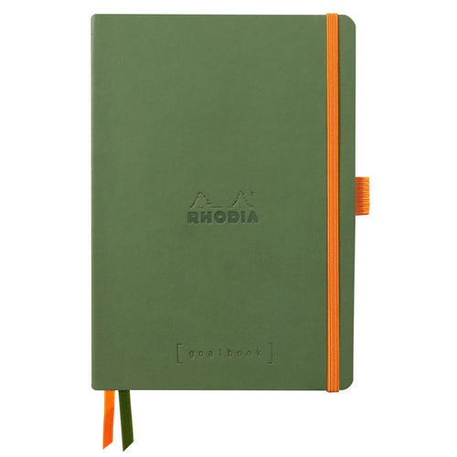 Agenda A5 nedatata, 120 file, punctat, softcover, hartie ivory 90 g / mp, Rhodiorama, sage Agenda Rhodia Rhodia 