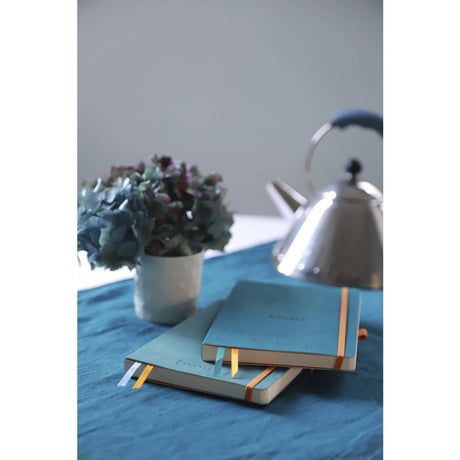 Agenda A5 240 pagini Rhodia GOALBOOK verde albastrui, punctat, coperta flexibila Agenda Rhodia 