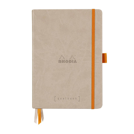 Agenda Lux Goal Book A5 bej punctata cu coperta rigida Agenda Rhodia 