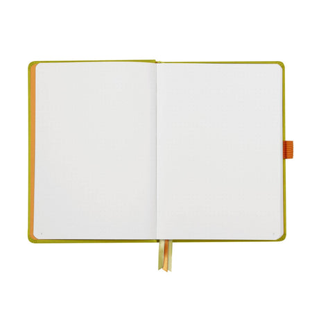 Agenda A5 240 pagini Rhodia GOALBOOK Rhodiarama Goal Book A5 verde lime, punctat, coperta rigida Agenda Rhodia 