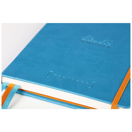 Agenda Lux Goal Book A5 turqoaz punctata cu coperta rigida Agenda Rhodia 