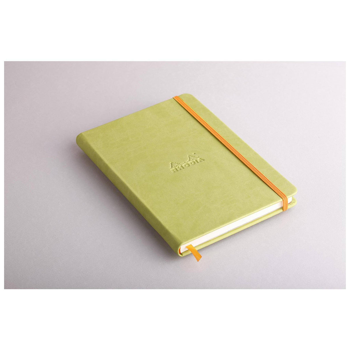 Caiet Agenda Rhodiarama Goal Book A5 anason verde, linii punctate, cu coperta rigida Agenda Rhodia 