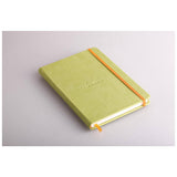 Caiet Agenda A5 Rhodiarama liniat, verde anason, 96 pagini, cu coperta rigida + elastic Agenda Rhodia 