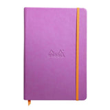Caiet Agenda A5 Rhodiarama liniat, roz, 96 pagini, cu coperta rigida + elastic Agenda Rhodia 