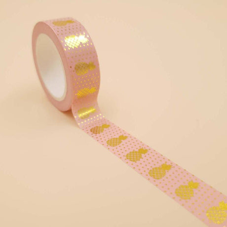 Banda Washi - Roz Model Ananas Banda Washi Paperie.ro 