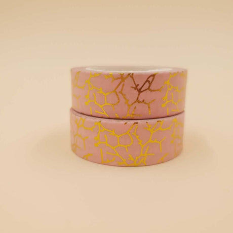 Banda Washi - Roz Model Insertii Aurii Banda Washi Paperie.ro 