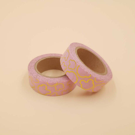 Banda Washi - Roz Model Mickey Mouse Auriu Banda Washi Paperie.ro 