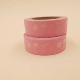 Banda Washi - Roz Model Buline Albe Banda Washi Paperie.ro 