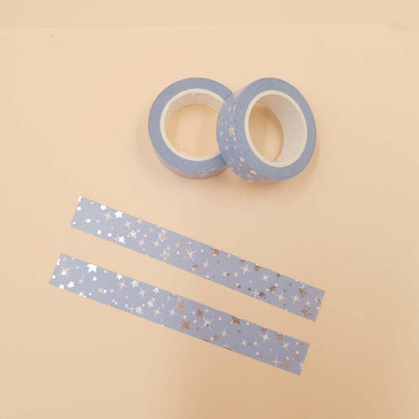 Banda Washi - Bleu Model Stelute Banda Washi Paperie.ro 