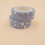 Banda Washi - Bleu Model Stelute Banda Washi Paperie.ro 