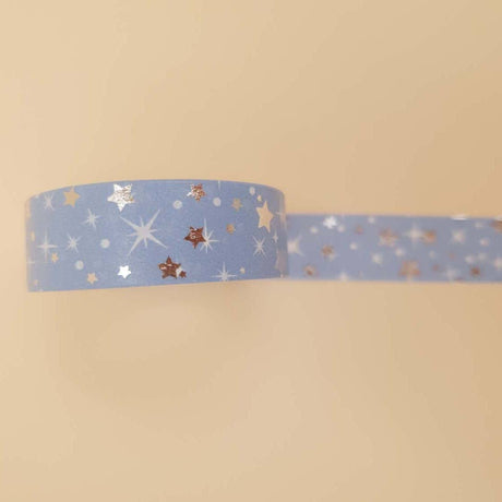 Banda Washi - Bleu Model Stelute Banda Washi Paperie.ro 