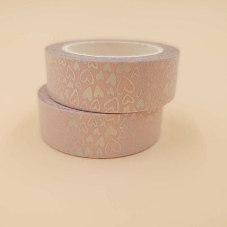 Banda Washi - Roz Pal Model Inimioare Banda Washi Paperie.ro 