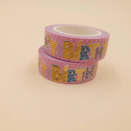 Banda Washi - Roz Model Happy Birthday Paperie.ro 