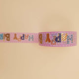 Banda Washi - Roz Model Happy Birthday Paperie.ro 