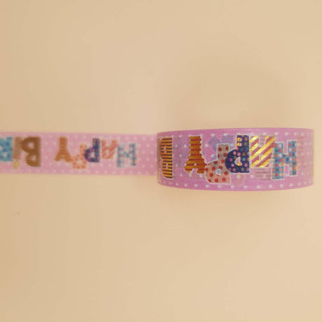 Banda Washi - Roz Model Happy Birthday Paperie.ro 