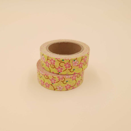 Banda Washi - Galben Pal Model Flori Paperie.ro 