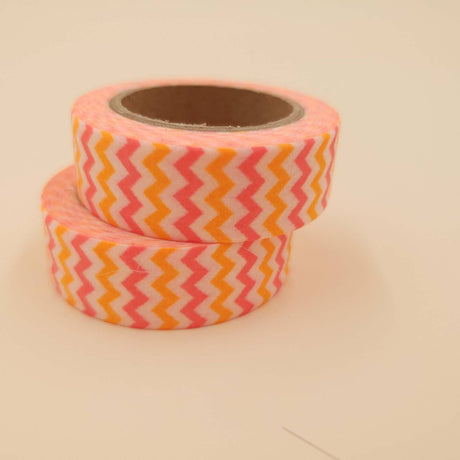 Banda Washi - Roz Model Dungi Albe/Galbene Paperie.ro 