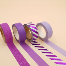 Încarcă imaginea în vizualizatorul Galerie, Banda Washi - Set 3 bucati lilac Banda Washi Paperie.ro 
