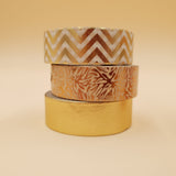 Banda Washi - Set 3 bucati Auriu Banda Washi Paperie.ro 