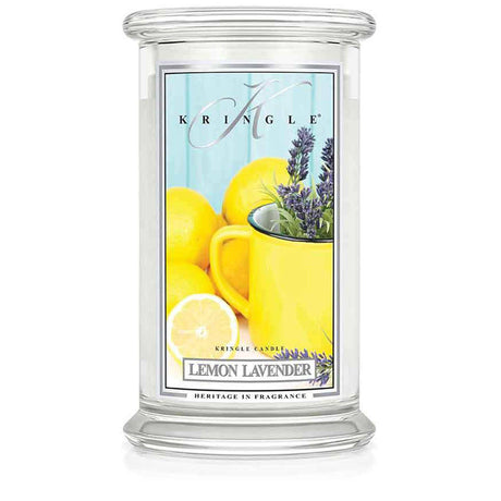 Lumanare parfumata 2 fitile Kringle Candle ''Lamaie cu levantica'' 624 g Lumanare parfumata Kringle Candle 