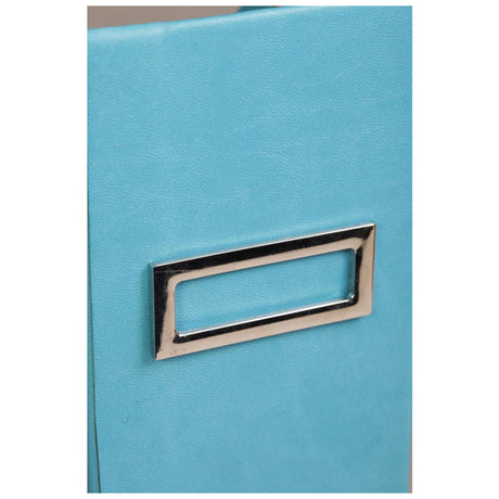 Suport vertical Rhodia turqoaz din imitatie italiana de piele 10x25x31cm suport vertical Rhodia 