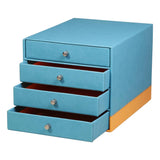 Cutie organizare turquoaz Rhodia cu 4 sertare 24.8x32.7x22.8cm Cutie organizare Rhodia 