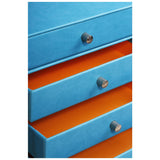 Cutie organizare turquoaz Rhodia cu 4 sertare 24.8x32.7x22.8cm Cutie organizare Rhodia 