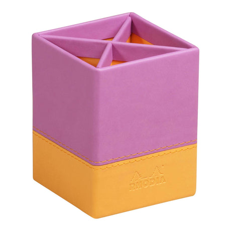 Suport de instrumente de roz Rhodia 8x8x11cm suport instrumente de scris Rhodia 