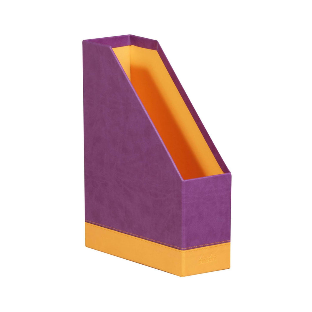 Suport vertical Rhodia violet din imitatie italiana de piele 10x25x31cm suport vertical Rhodia 