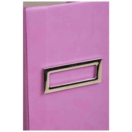 Suport vertical Rhodia roz din imitatie italiana de piele 10x25x31cm suport vertical Rhodia 