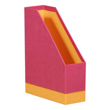 Încarcă imaginea în vizualizatorul Galerie, Suport vertical Rhodia raspberry din imitatie italiana de piele 10x25x31cm suport vertical Rhodia 
