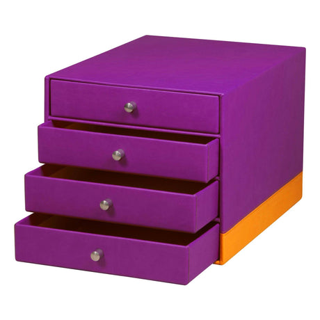 Cutie organizare violet Rhodia cu 4 sertare 24.8x32.7x22.8cm Cutie organizare Rhodia 