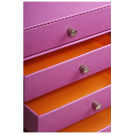 Cutie organizare roz Rhodia cu 4 sertare 24.8x32.7x22.8cm Cutie organizare Rhodia 