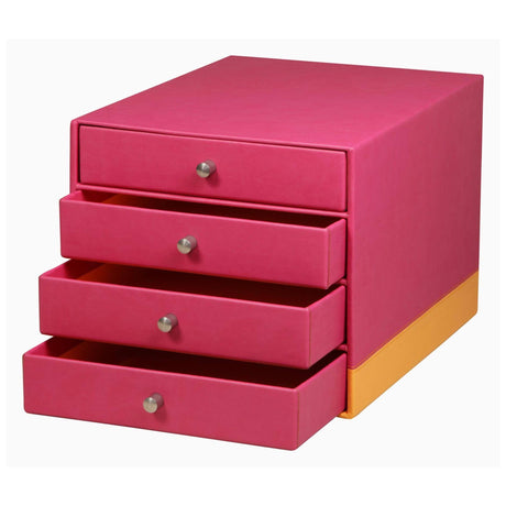 Cutie organizare raspberry Rhodia cu 4 sertare 24.8x32.7x22.8cm Cutie organizare Rhodia 