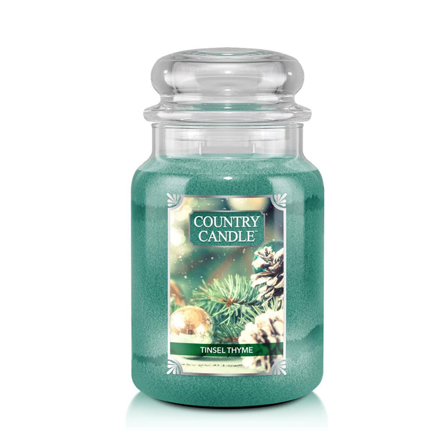 Lumanare parfumata 2 fitile Country Candle ''Cimbru si Conuri De Brad'' 652 g Lumanare parfumata Kringle Candle 