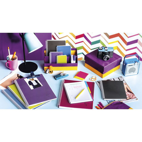 Caiet cu spirala Linicolor Clairefontaine A4, dictando, culori asortate, 90 pagini Caiet Clairefontaine 