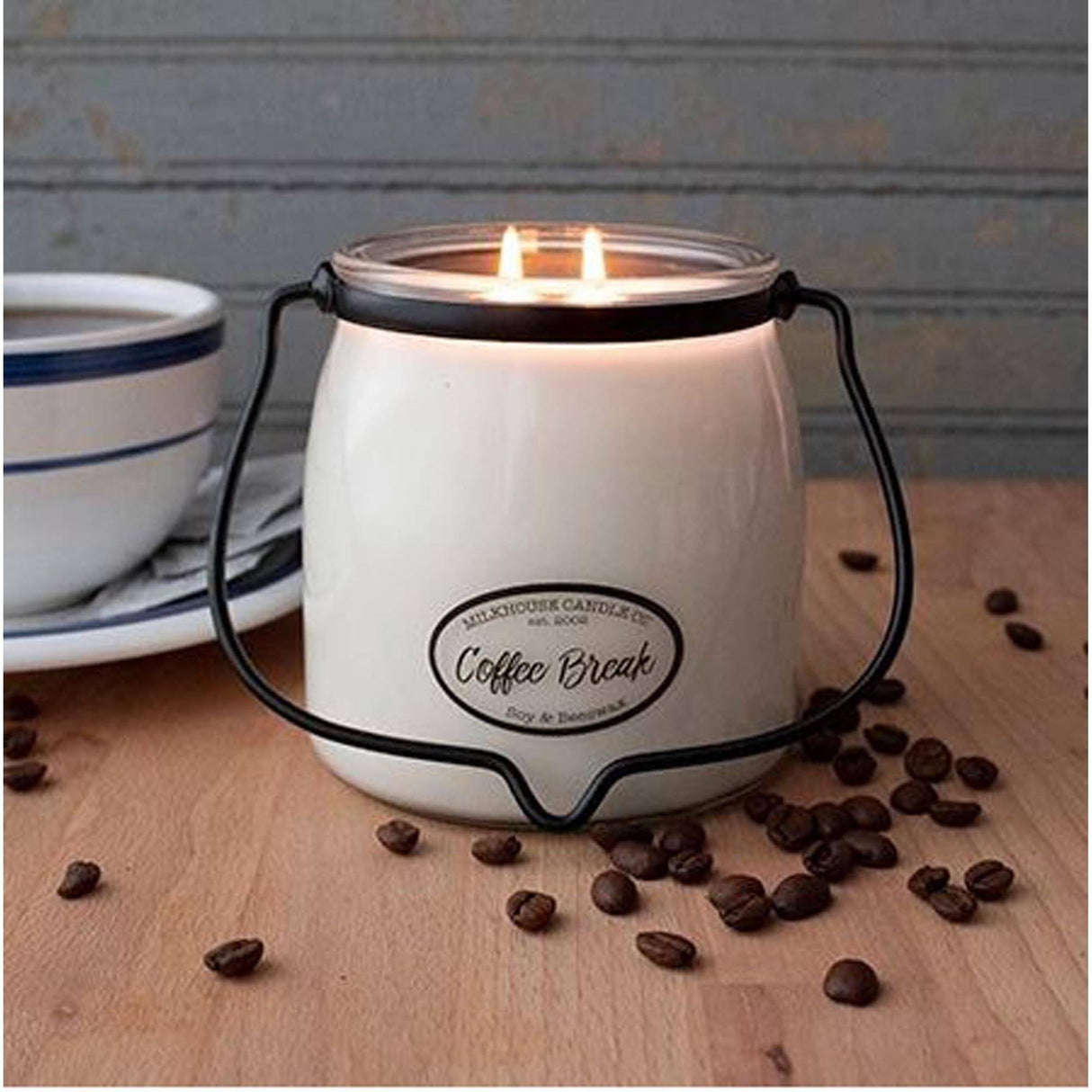 Lumanare parfumata MILKHOUSE Butterjar 2 fitile ''Pauza de cafea'' 454g Lumanare parfumata MILKHOUSE CANDLES 