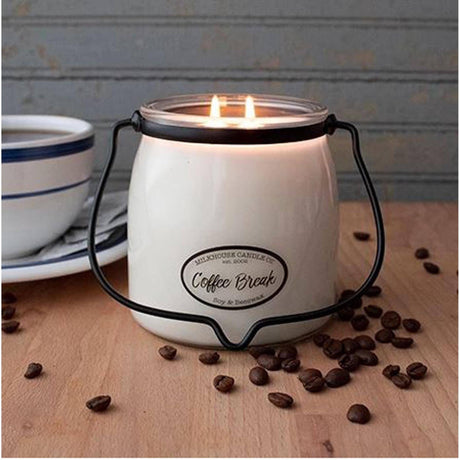 Lumanare parfumata MILKHOUSE Butterjar 2 fitile ''Pauza de cafea'' 454g Lumanare parfumata MILKHOUSE CANDLES 