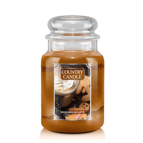 Lumanare parfumata 2 fitile Country Candle ''Latte si turta dulce' 652 g Lumanare parfumata Kringle Candle 