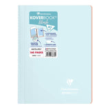 Caiet Koverbook Blush A4 Pastel Clairefontaine, liniat, Ice blue/Coral, 80 file Caiet Clairefontaine 
