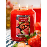 Lumanare parfumata 2 fitile Kringle Country Candle 652g Pepene cu capsuni Lumanare parfumata Kringle Candle 