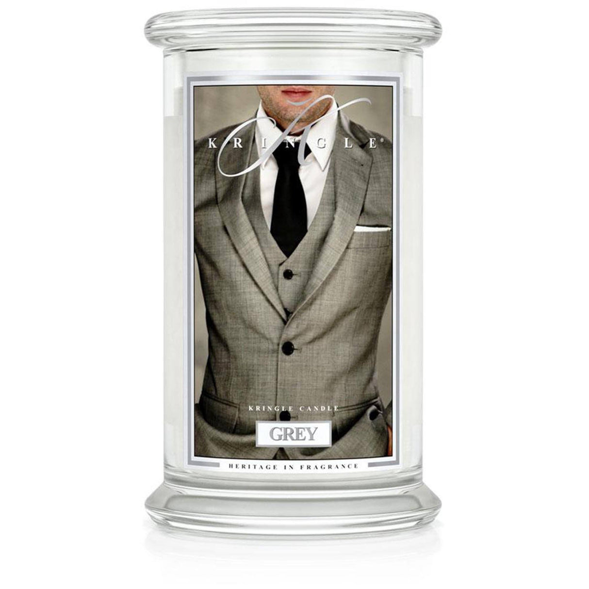 Lumanare parfumata 2 fitile Kringle Candle ''Gri'' 624 g Lumanare parfumata Kringle Candle 
