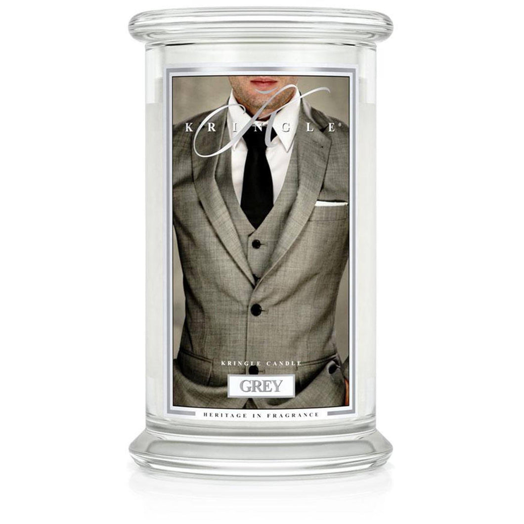 Lumanare parfumata 2 fitile Kringle Candle ''Gri'' 624 g Lumanare parfumata Kringle Candle 