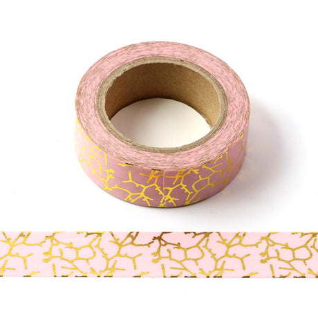 Banda Washi - Roz Model Insertii Aurii Banda Washi Paperie.ro 