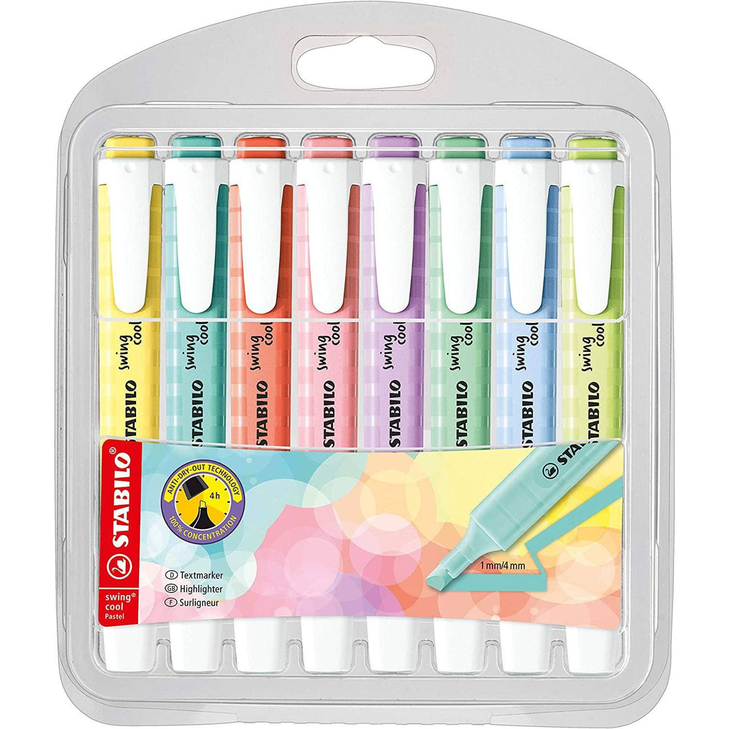 Textmarker Stabilo Swing Cool Pastel set 8 culori Textmarker Stabilo 