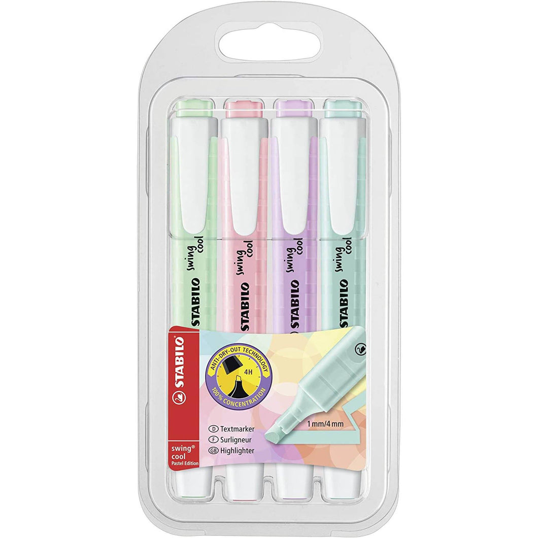 Textmarker STABILO swing cool Pastel set 4 culori Textmarker Stabilo 