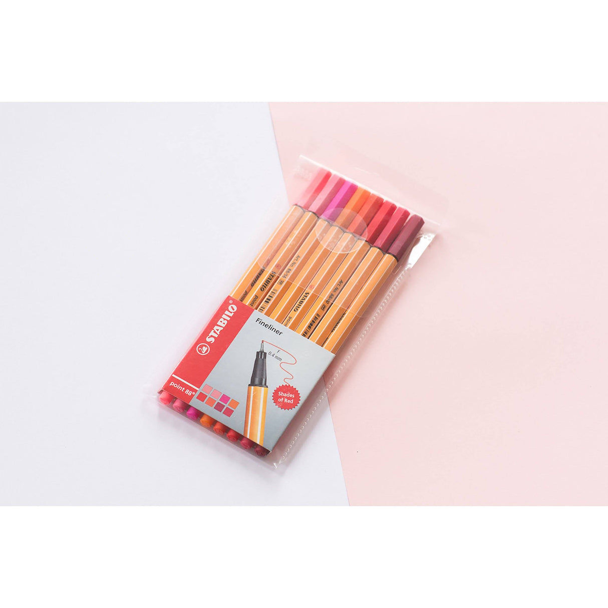 Fineliner Stabilo Point 88 Nuante de rosu 8 culori/set Fineliner Stabilo 